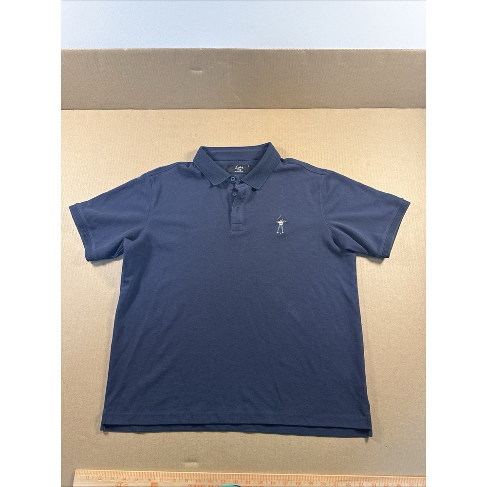 Eastside Golf Be Authentic Men's Breathable Polo Shirt L, Navy Embroidered Logo